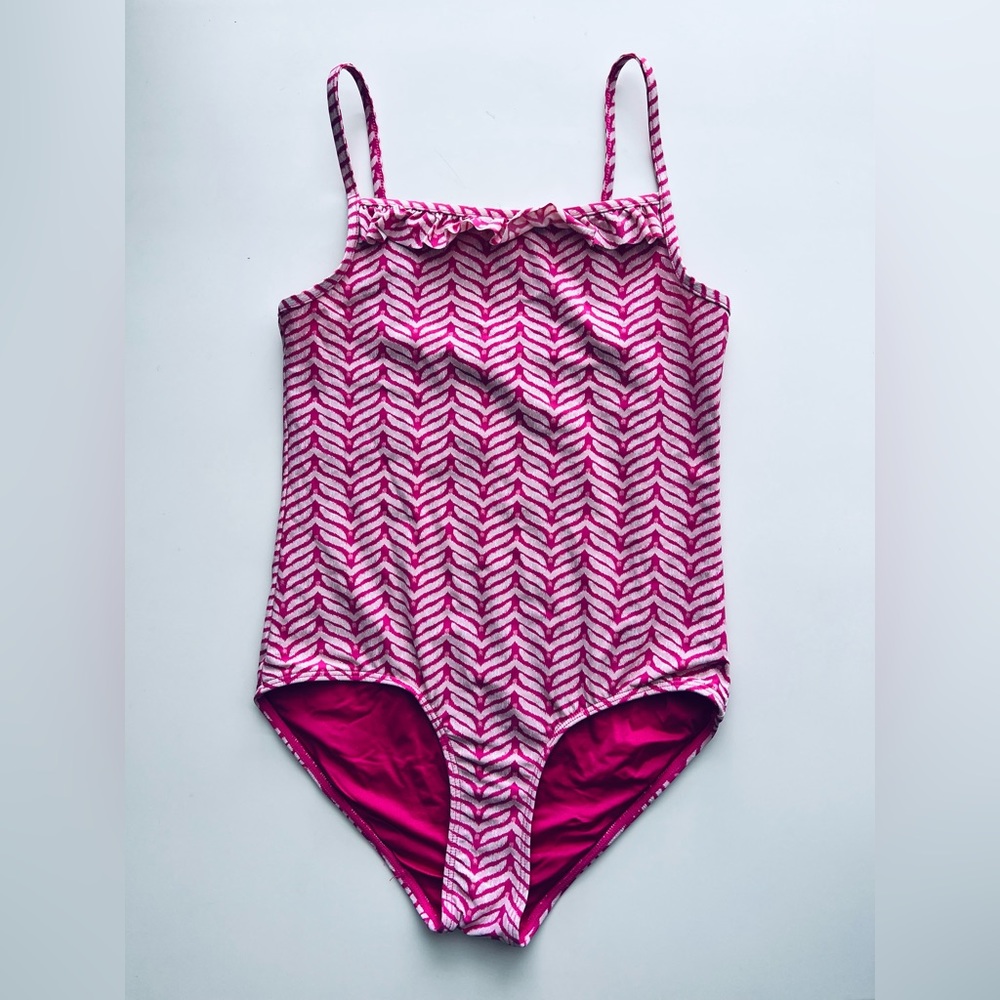 Vineyard Vines Pink and White Kids Swim One Piece